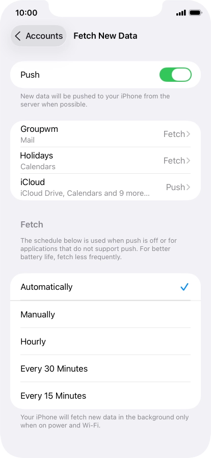 Press the indicator next to 