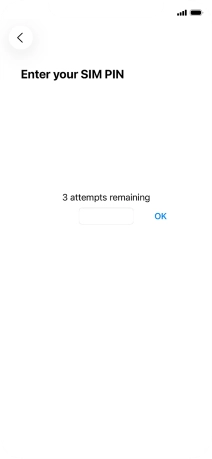 If your SIM is locked, key in your PIN and press OK.