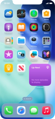 If you're using a Widget Stack: slide up or down on the stack to select the required widget. If you're using a Widget Stack: slide up or down on the stack to select the required widget.