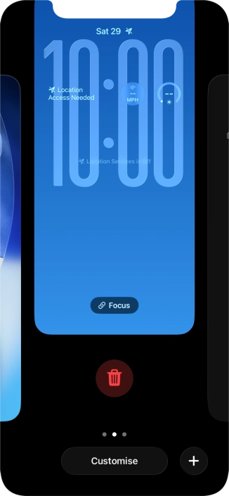 Press the delete icon. Press the delete icon.