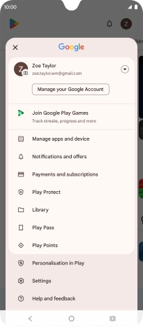 Press Manage apps and device.