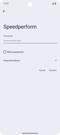 Key in the password for the Wi-Fi network and press Connect. Key in the password for the Wi-Fi network and press Connect.