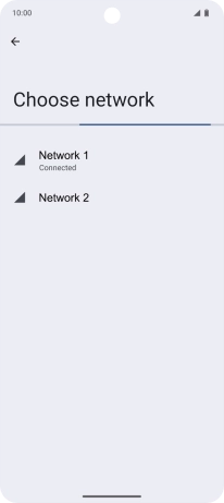 Press the required network.