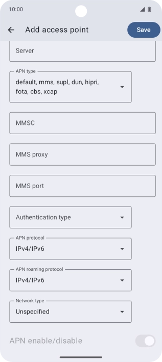 Press the drop down list next to Press the drop down list next to
