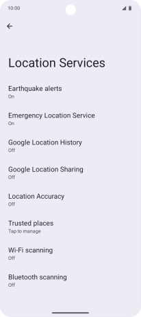 Press Location Accuracy.