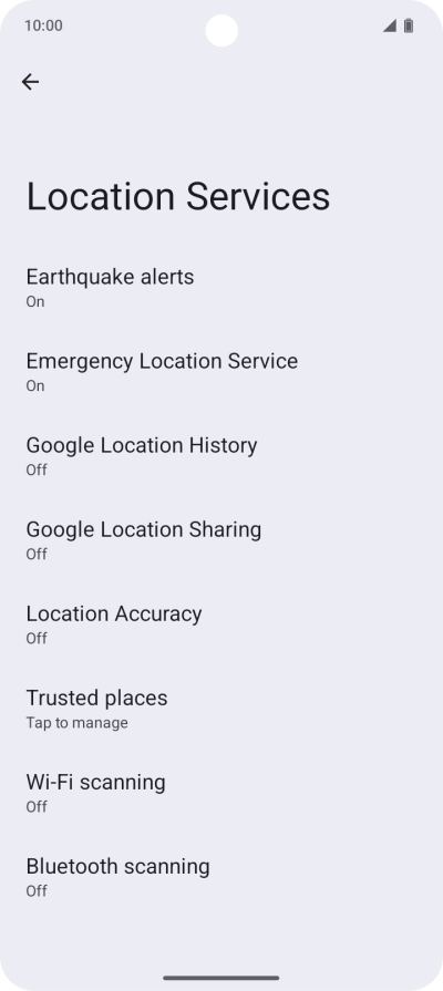 Press Location Accuracy.