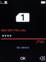 If your SIM is locked, key in your PIN and press the Navigation key.