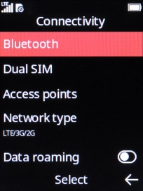 Select Data roaming to turn the function on or off.