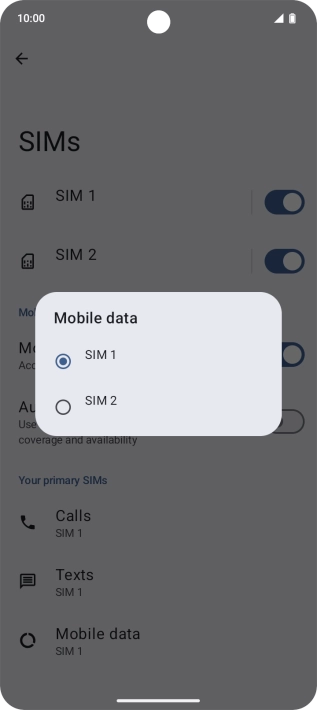 Press the required price plan. Press the required price plan.