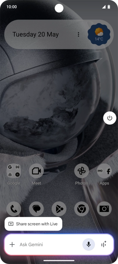 Press the power off icon. Press the power off icon.