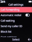 Select Call forwarding. Select Call forwarding.