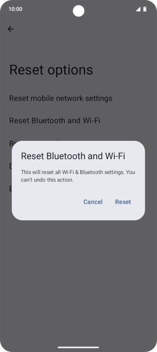 Press Reset. Press Reset.