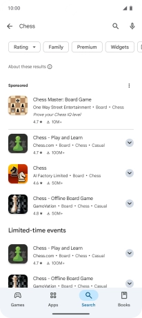 Press the required app.