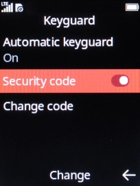 Select Security code.