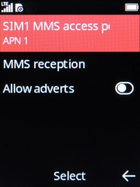 Select SIM MMS access point.