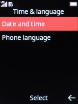 Select Date and time. Select Date and time.