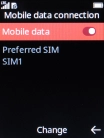 Select Mobile data to turn mobile data on or off.