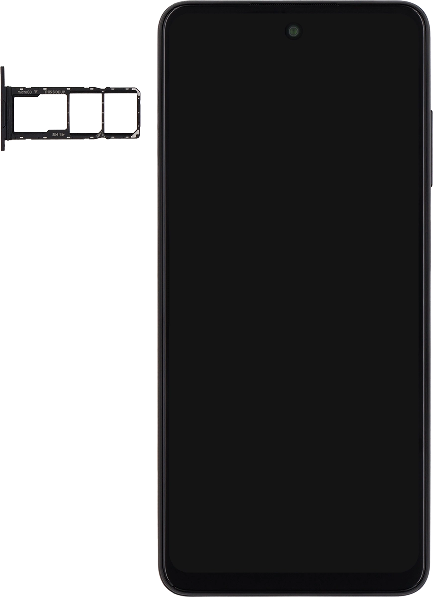 Turn your SIM so the angled corner of the SIM matches the angled corner of the first SIM holder and place your SIM in the SIM holder.