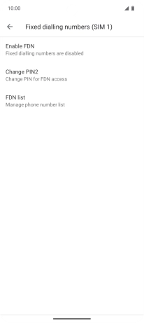 Press Enable FDN. Press Enable FDN.