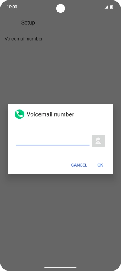 Key in (prefix) 5 (your phone number) and press OK.