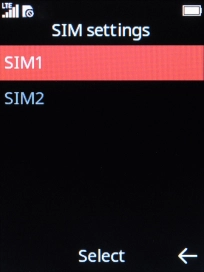 Select the name of the SIM. Select the name of the SIM.