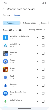 Press the required app.