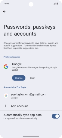 Press Add account. Press Add account.