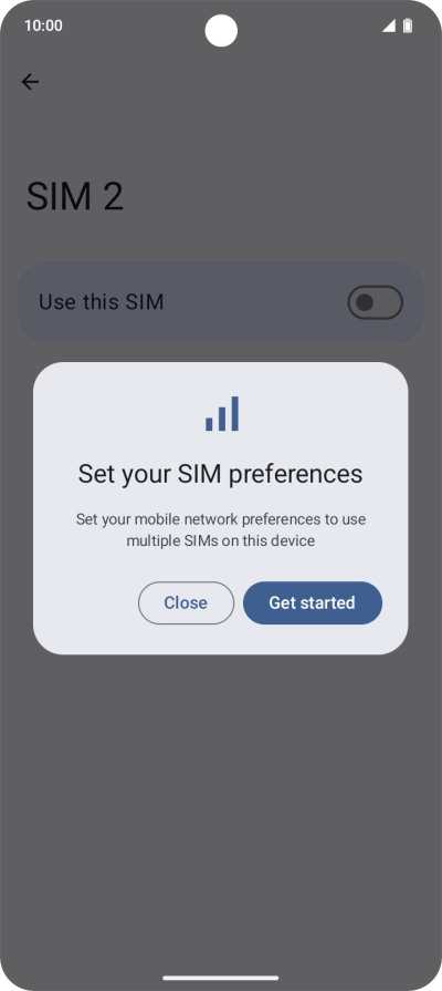 If you turn on the price plan, press Get started and follow the instructions on the screen. If you turn on the price plan, press Get started and follow the instructions on the screen.