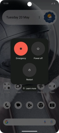 Press Power off. Press Power off.