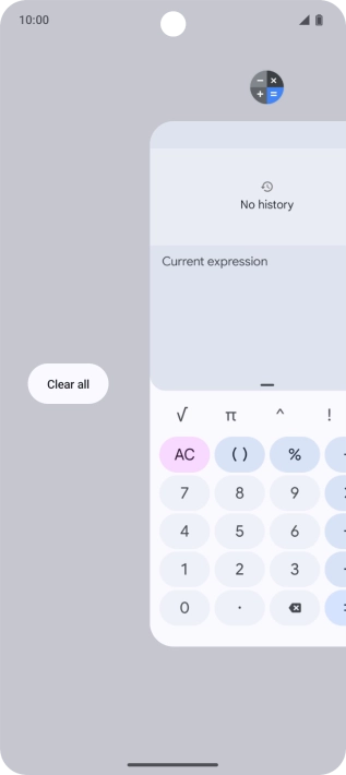 Press Clear all. Press Clear all.