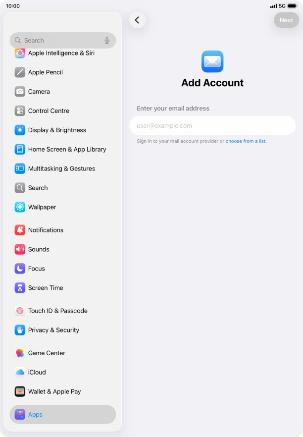 Press the field below 