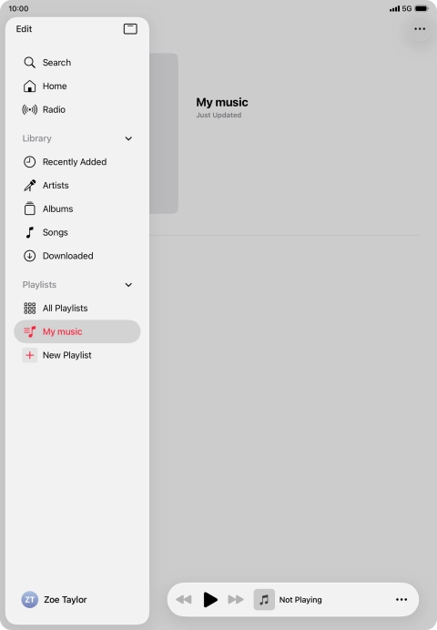 Press anywhere on the screen.