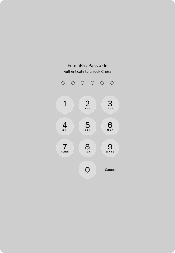 Use the lock code you created. The app is now no longer locked.