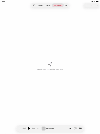 Press the iPad icon. Press the iPad icon.