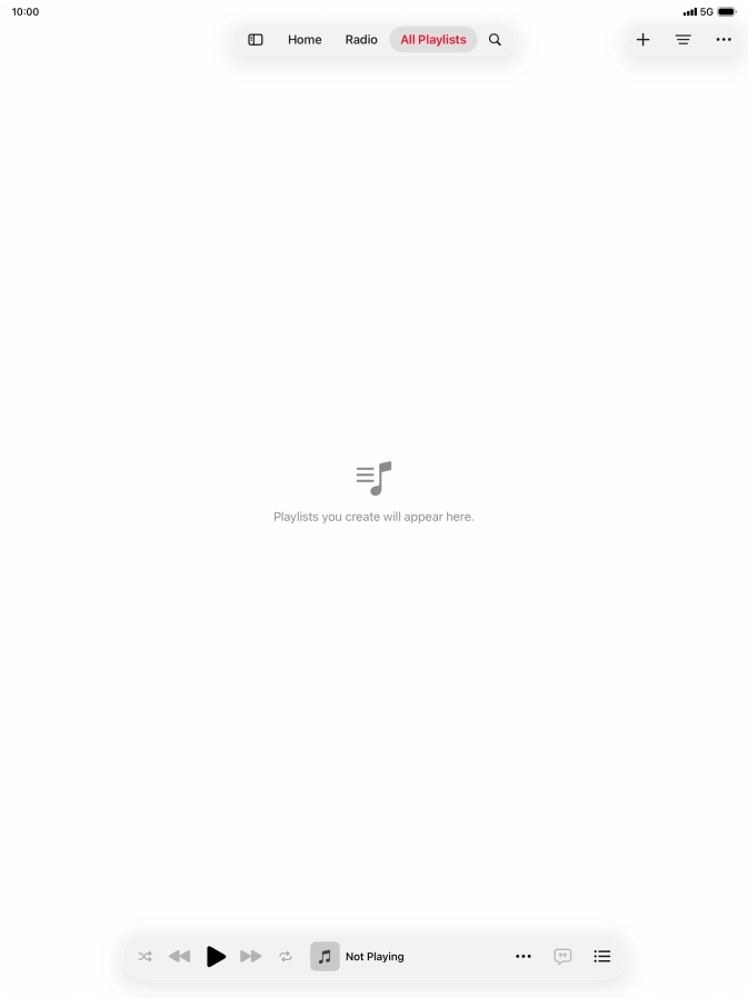 Press the iPad icon. Press the iPad icon.