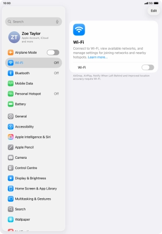 Press the indicator next to 