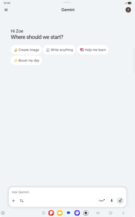 Press the profile icon.