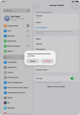 Press Continue. Press Continue.