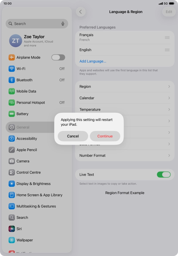 Press Continue. Press Continue.