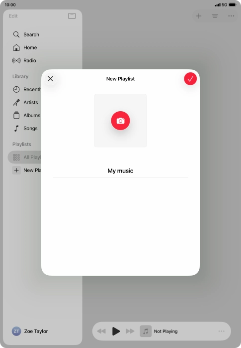 Press the confirm icon. Press the confirm icon.