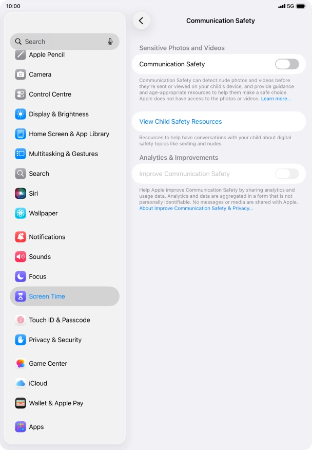 Press the indicator next to Press the indicator next to