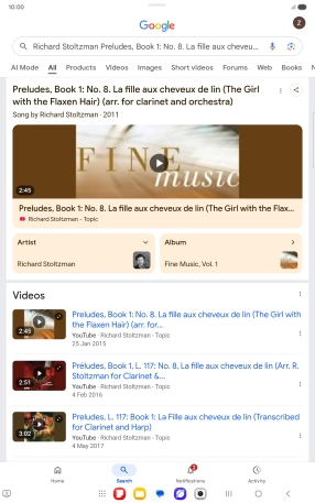 Follow the instructions on the screen to use the search results.
