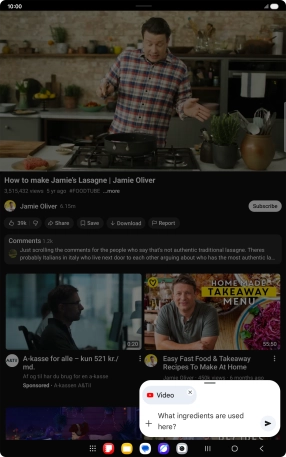 Follow the instructions on the screen to type or speak the required question for the video.