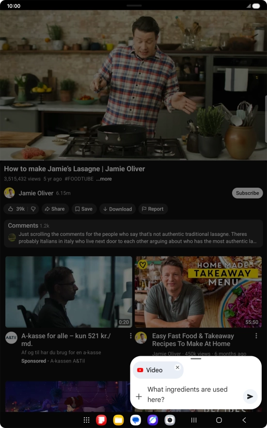 Follow the instructions on the screen to type or speak the required question for the video.