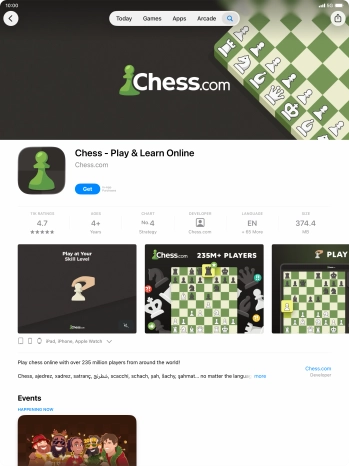 Press Get and follow the instructions on the screen to install the app.
