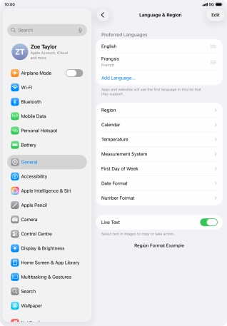 To subsequently select another language as the default language, press the move icon next to the required language and drag it to the top of the list. To subsequently select another language as the default language, press the move icon next to the required language and drag it to the top of the list.