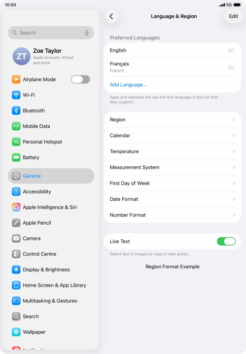 To subsequently select another language as the default language, press the move icon next to the required language and drag it to the top of the list. To subsequently select another language as the default language, press the move icon next to the required language and drag it to the top of the list.