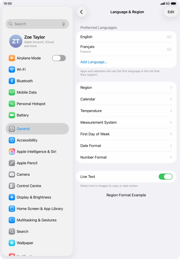 To subsequently select another language as the default language, press the move icon next to the required language and drag it to the top of the list. To subsequently select another language as the default language, press the move icon next to the required language and drag it to the top of the list.