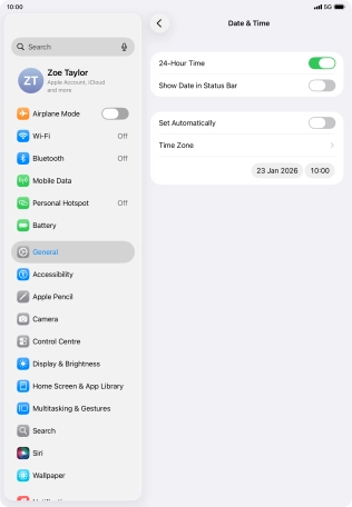 Press the indicator next to 