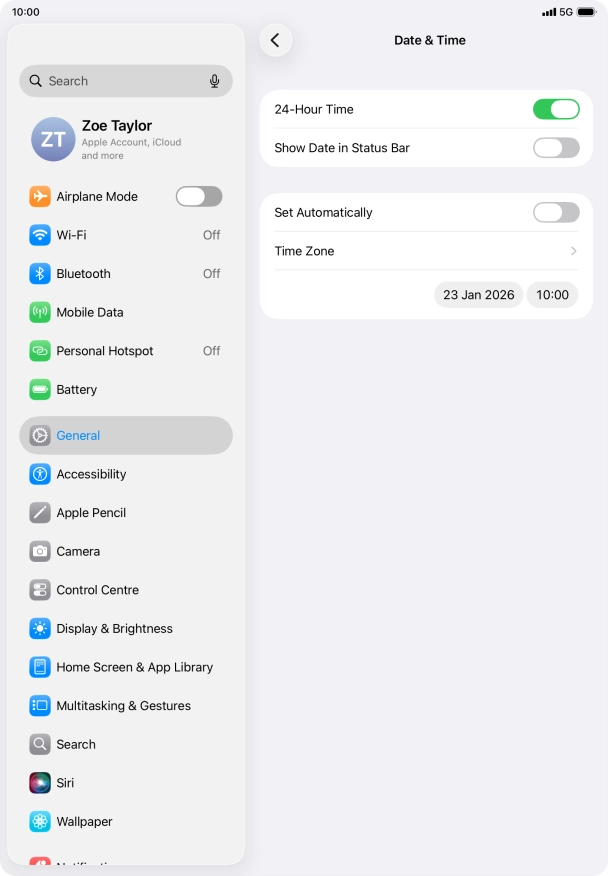 Press the indicator next to 